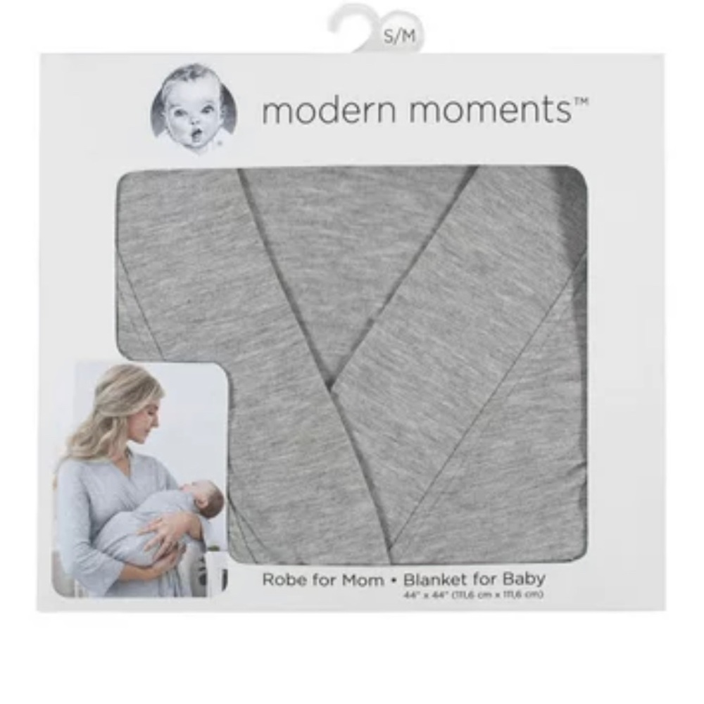 - New Modern Moments by Gerber Robe & Swaddle Blanket Set, 2-Piece